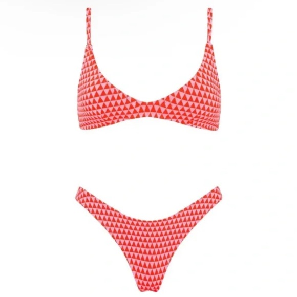 Triangl Swimwear Red and Pink Triangle Bikini - Picture 1 of 6